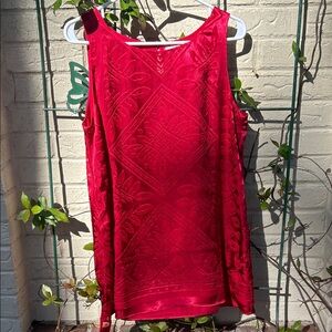 Max Studio Red Sleeveless Blouse